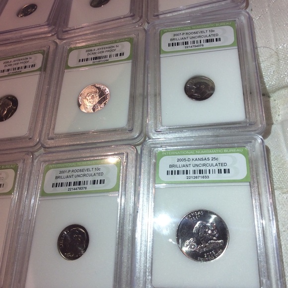 Huge Collection 30 INB Professionally Graded & Slabbed Old 1973 to 2000’s Coins - Picture 2 of 16